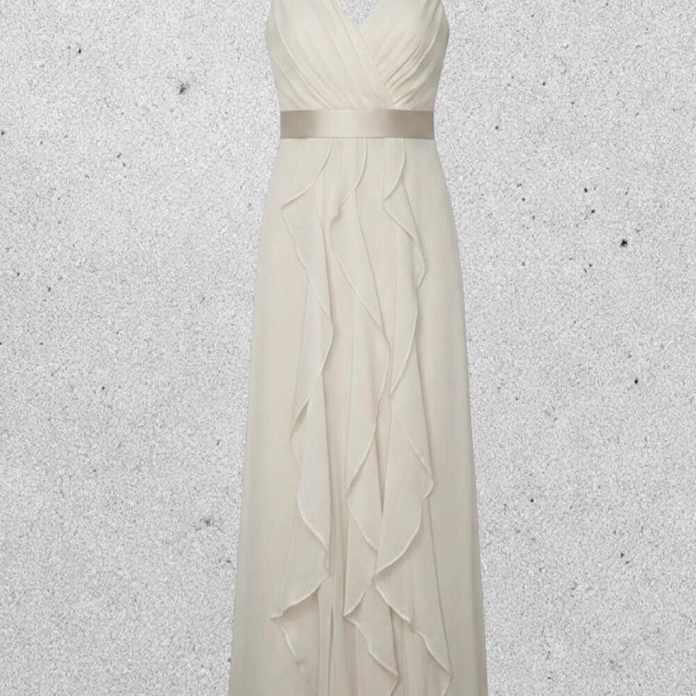 White-by-vera-wang Women's Cream and White Dress